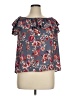Xhilaration 100% Polyester Blue Short Sleeve Blouse Size XL - photo 1
