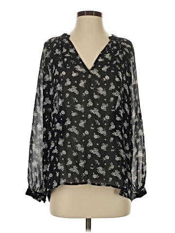 Vince. Long Sleeve Silk Top (view 1)
