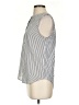 Ann Taylor LOFT 100% Polyester Stripes Silver Sleeveless Blouse Size XS - photo 5