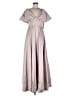 Aidan Mattox Solid Gray Pink Cocktail Dress Size 6 - photo 1