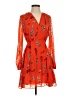 Whistles 100% Polyester Print Orange Cocktail Dress Size 4 - photo 1