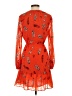 Whistles 100% Polyester Print Orange Cocktail Dress Size 4 - photo 2