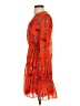 Whistles 100% Polyester Print Orange Cocktail Dress Size 4 - photo 5