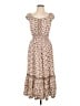 Max Studio Floral Ivory Casual Dress Size Lg Petite - photo 1