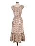 Max Studio Floral Ivory Casual Dress Size Lg Petite - photo 2