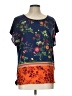 Star Vixen 100% Polyester Orange Short Sleeve Blouse Size L - photo 1
