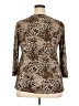 Brittany Black 100% Polyester Brown 3/4 Sleeve Blouse Size 2X - photo 2