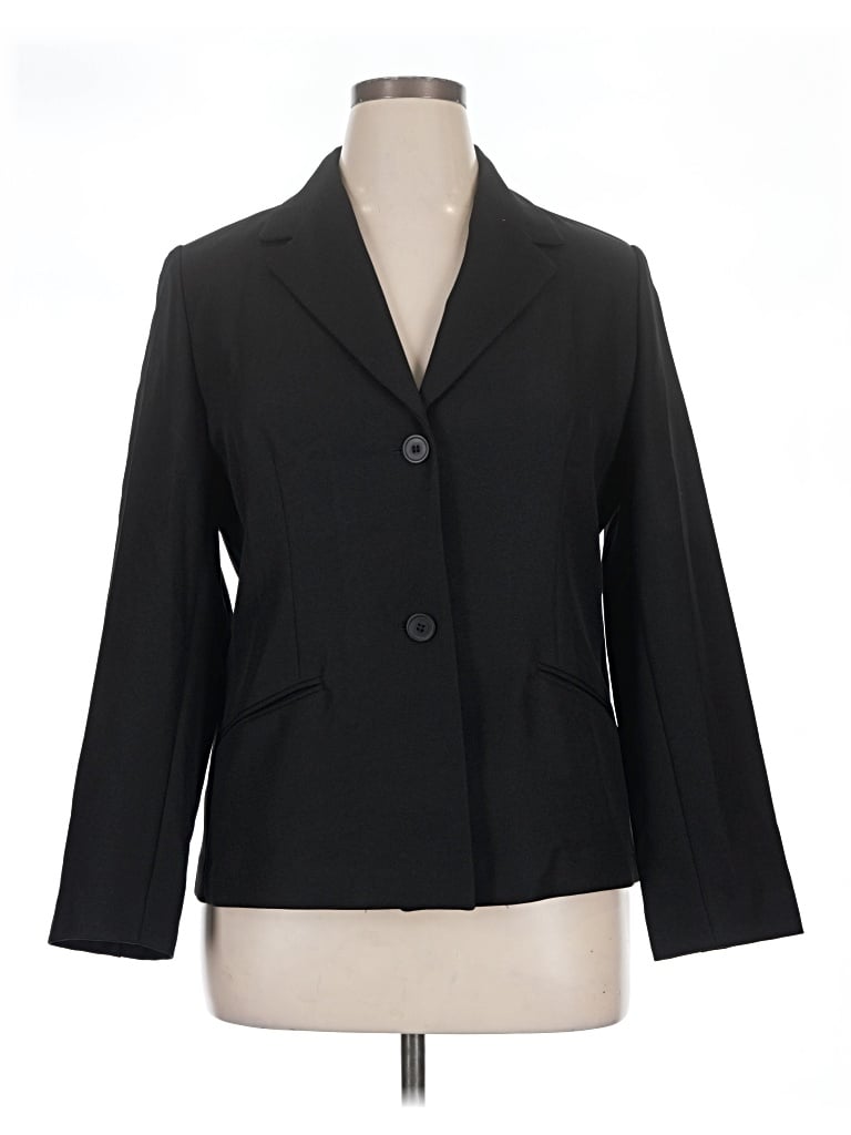 Pre-owned Alfred Dunner Blazer Jacket In Black
