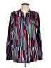 Calvin Klein 100% Polyester Stripes Red Long Sleeve Blouse Size L - photo 1