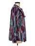 Calvin Klein 100% Polyester Stripes Red Long Sleeve Blouse Size L - photo 4