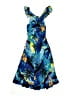 Unbranded Tropical Blue Dress Size 4 - photo 2