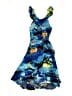 Unbranded Tropical Blue Dress Size 4 - photo 1