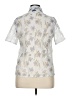 Karin Stevens Floral Silver Short Sleeve Blouse Size 14 - photo 2