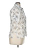 Karin Stevens Floral Silver Short Sleeve Blouse Size 14 - photo 4