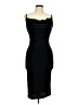 Papaya Solid Black Cocktail Dress Size M - photo 1