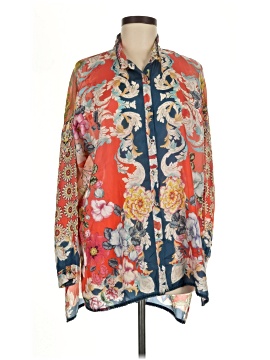 Johnny Was Long Sleeve Silk Top