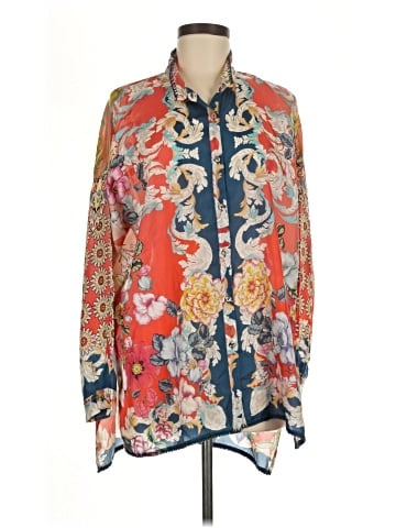 Johnny Was Long Sleeve Silk Top (view 1)