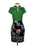 Tabitha 100% Polyester Tropical Green Casual Dress Size 6 - photo 1