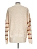 Francesca's 100% Polyester Chevron-herringbone Ivory Pullover Sweater Size L - photo 2