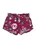 Roxy Floral Burgundy Shorts Size 7 - photo 1