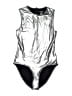 Carbon38 Metallic Silver One Piece Swimsuit Size M - photo 1