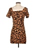 Lefties Animal Print Orange Casual Dress Size XS - photo 2