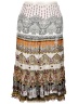 Forbidden 100% Rayon Paisley Gray Casual Skirt Size M - photo 1