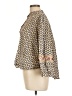 Olivaceous 100% Cotton Print Gold 3/4 Sleeve Blouse Size L - photo 5