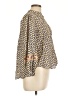 Olivaceous 100% Cotton Print Gold 3/4 Sleeve Blouse Size L - photo 4