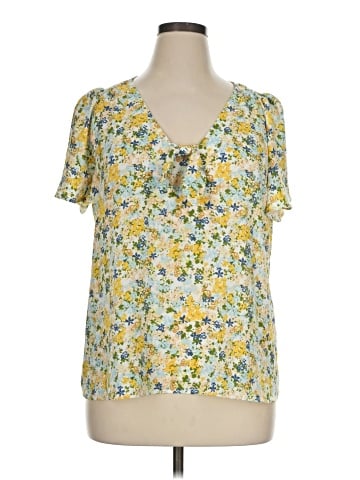 LC Lauren Conrad Short Sleeve Blouse (view 1)