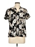 212 Collection Floral Black Short Sleeve Blouse Size M - photo 1