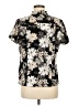 212 Collection Floral Black Short Sleeve Blouse Size M - photo 2