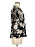 212 Collection Floral Black Short Sleeve Blouse Size M - photo 4