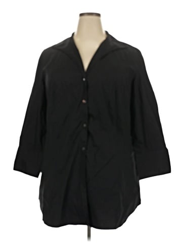 Lafayette 148 New York 3/4 Sleeve Button-Down Shirt (view 1)