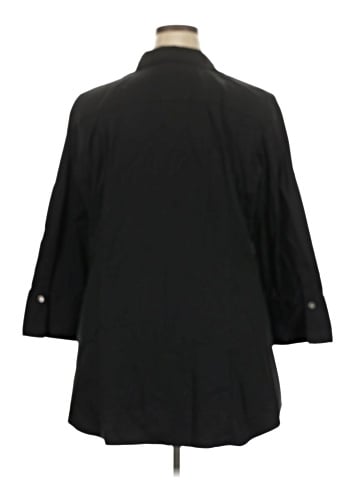 Lafayette 148 New York 3/4 Sleeve Button-Down Shirt (view 2)