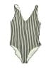 Athleta Chevron-herringbone Ivory One Piece Swimsuit Size XS - photo 1