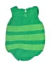 Unbranded Stripes Green Short Sleeve Onesie Size 80 cm / US 12-18 MO - photo 2
