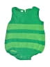 Unbranded Stripes Green Short Sleeve Onesie Size 80 cm / US 12-18 MO - photo 1