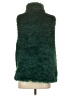 Talbots 100% Polyester Green Faux Fur Vest Size XS - photo 2