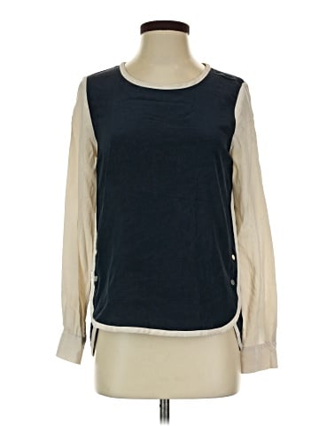 Diane von Furstenberg Long Sleeve Silk Top (view 1)
