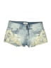 Mudd 100% Cotton Paisley Blue Denim Shorts Size 7 - photo 1