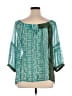 Ninety Green 3/4 Sleeve Blouse Size XL - photo 2
