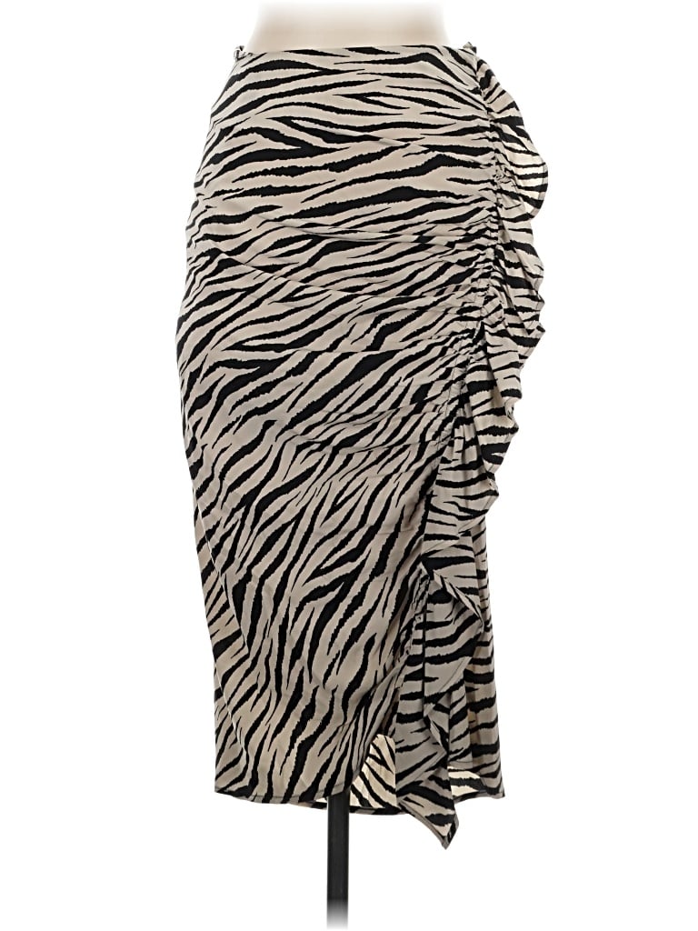 Pre-owned A.l.c Silk Skirt In Brown