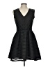 H&M Chevron-herringbone Black Cocktail Dress Size 10 - photo 1