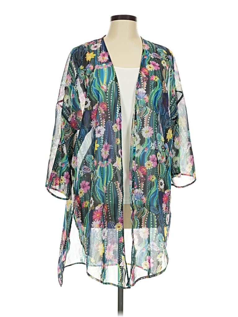 Pre-owned Grace & Emma Kimono In Teal