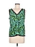 Halogen 100% Polyester Green Sleeveless Blouse Size M - photo 1