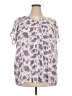 Bit & Bridle Purple Short Sleeve Blouse Size 3X - photo 1
