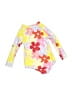 Unbranded Floral Yellow One Piece Swimsuit Size 12-18 mo - photo 2