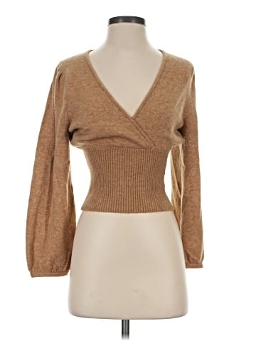 Madewell Wrap V-Neck Sweater in Coziest Yarn (view 1)