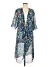 Lularoe 100% Polyester Blue Kimono Size M - photo 1
